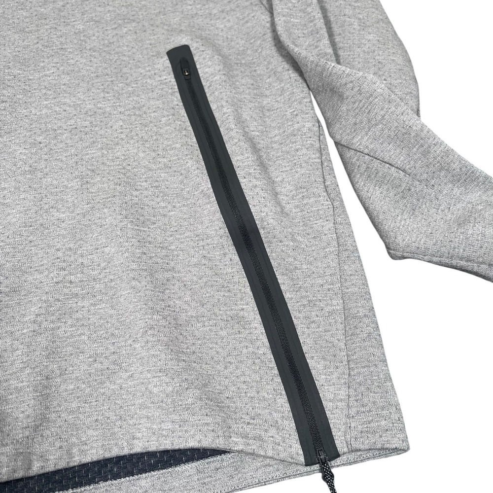 Nike Tech Zip Crew Carbon Heather Black Sweater Size L - Picture 3 of 4